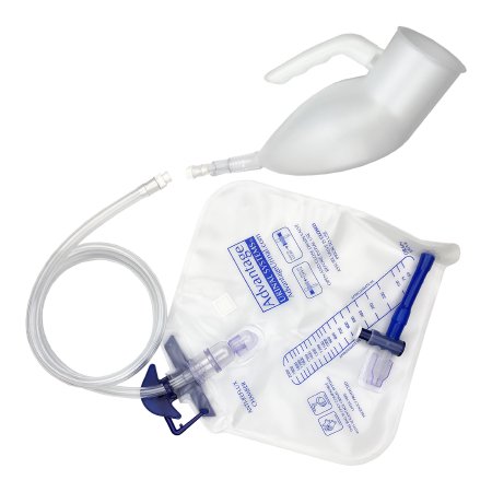 Advantage Urinal Systems  100 Male Urinal System Advantage 2 Liter Drain Bag One Way Valve Single Patient Use