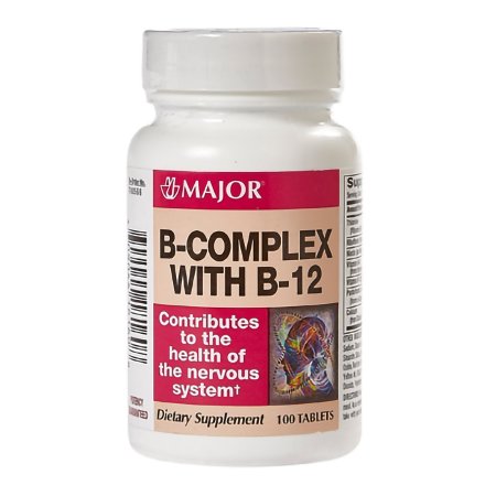 Major Pharmaceuticals  00904418160 Multivitamin Supplement Major Vitamin B1 / Vitamin B2 / Vitamin B6 / Vitamin B12 / Calcium 3 mg - 2 mg - 1 mg - 5 mcg - 37 mg Strength Tablet 1,000 per Bottle