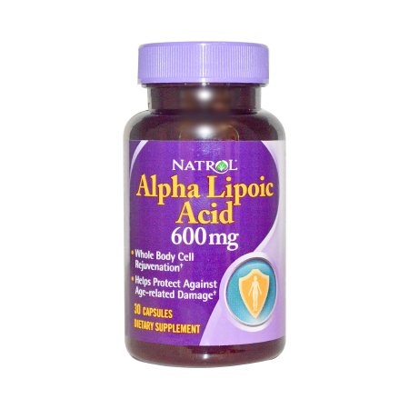 Natrol Inc  04746904472 Dietary Supplement Natrol Alpha Lipoic Acid 600 mg Strength Capsule 30 per Bottle