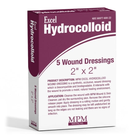 MPM Medical  MP00600 Hydrocolloid Dressing Excel 2 X 2 Inch Square