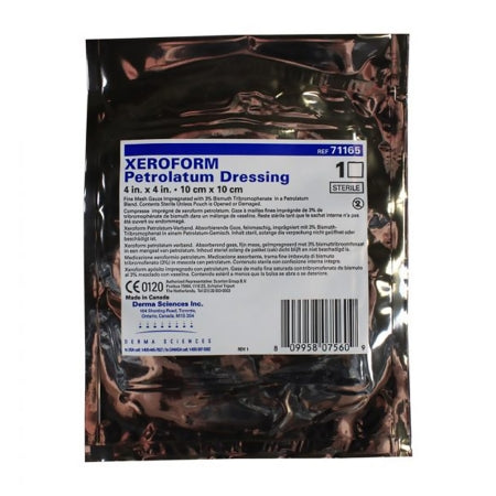 Gentell  DKC71165 Xeroform Petrolatum Impregnated Dressing Xeroform Square 4 X 4 Inch Sterile