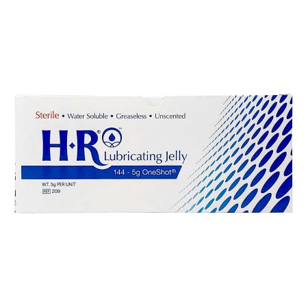 HR Pharmaceuticals  209 Lubricating Jelly HR One Shot 5 Gram Individual Packet Sterile