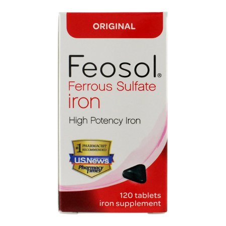 Meda Consumer Healthcare  34601709712 Mineral Supplement Feosol Iron 65 mg Strength Tablet 120 per Bottle