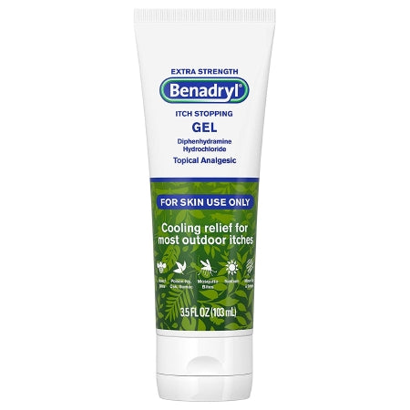 J & J Sales  31254717157 Itch Relief Benadryl 2% Strength Gel 3.5 oz. Tube