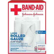 Johnson & Johnson Consumer  00381371187669 Conforming Bandage Band-Aid 4 Inch X 3-3/5 Yard 5 per Pack Sterile Roll Shape