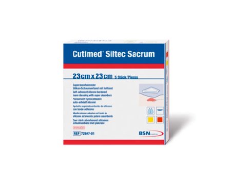 BSN Medical  7328701 Foam Dressing Cutimed Siltec 9 X 9 Inch Without Border Film Backing Silicone Face Sacral Sterile