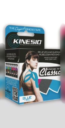 Patterson Medical Supply  081605278 Kinesiology Tape Kinesio Tex Classic Blue 2 Inch X 4 Yard Cotton NonSterile