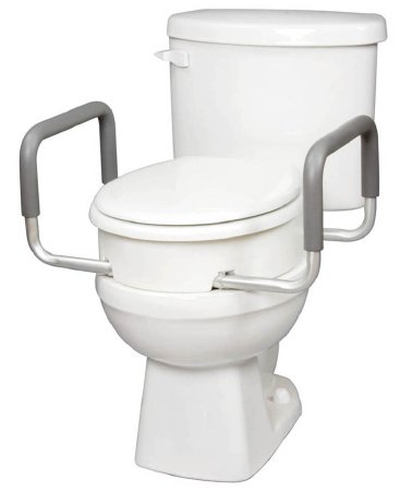 Apex-Carex  FGB31700 0000 Raised Toilet Seat with Arms Carex 3-1/2 Inch Height White 250 lbs. Weight Capacity