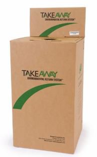 Sharps Compliance  17200 Mailback Medication Return Container TakeAway Recovery System 20 Gallon, 14 L X 14 W X 23-3/4 H Inch, Cardboard