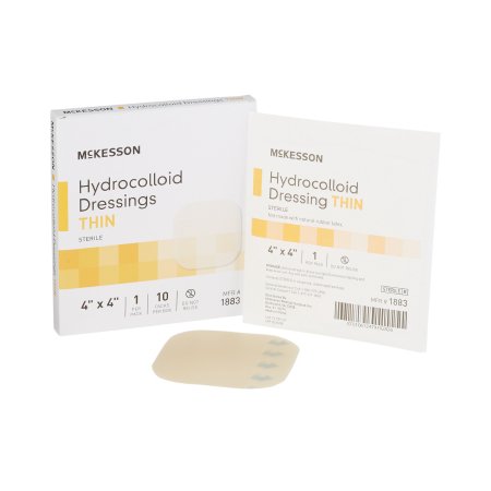 McKesson Brand 1883 Thin Hydrocolloid Dressing McKesson 4 X 4 Inch Square