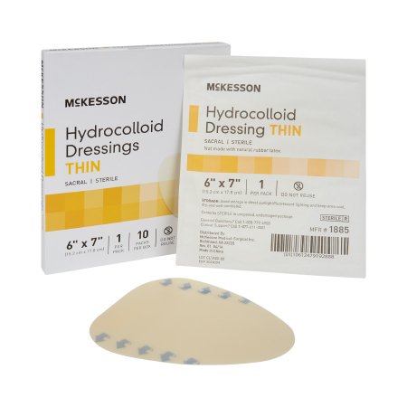 McKesson Brand 1885 Thin Hydrocolloid Dressing McKesson 6 X 7 Inch Sacral