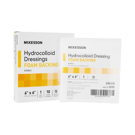 McKesson Brand 1890 Hydrocolloid Dressing McKesson 6 X 6 Inch Square