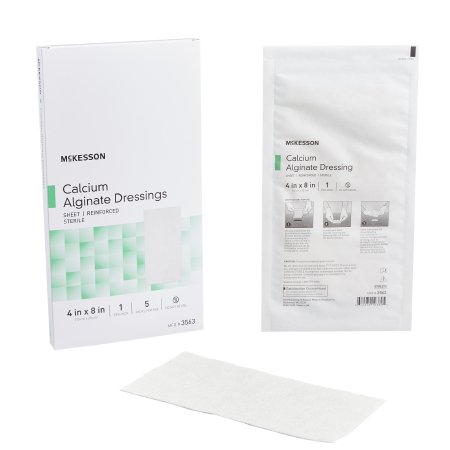 McKesson Brand 3563 Alginate Dressing McKesson 4 X 8 Inch Rectangle