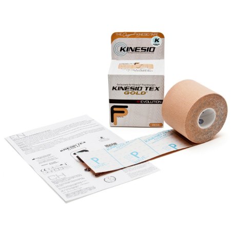 KMS LLC  GKT15024FP Kinesiology Tape Kinesio Tex Gold FP Beige 2 Inch X 5-1/2 Yard Cotton NonSterile