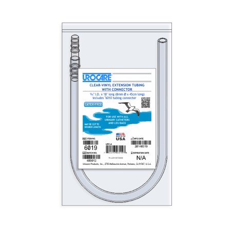 Urocare Products  6019 Extension Tube Urocare 0.31 I.D. x 18 Inch Long, Clear-Vinyl, NonSterile, NonDEHP