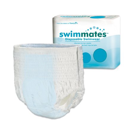 Principle Business Enterprises 2847 Unisex Adult Bowel Containment Swim Brief Swimmates Pull On with Tear Away Seams X-Large Disposable Moderate Absorbency