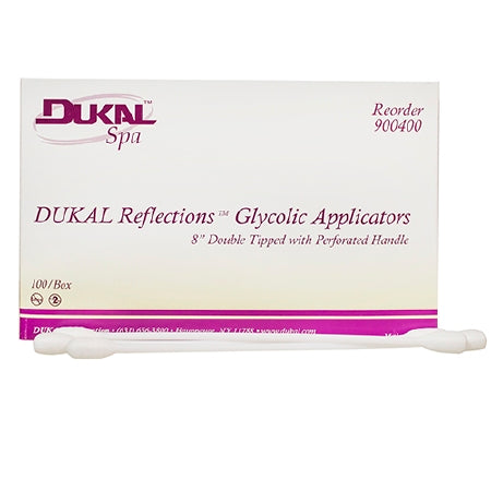 Dukal  900400 Applicator Stick Dukal Reflections Glycolic Poly/Rayon Tip Plastic Shaft 8 Inch NonSterile 100 per Pack