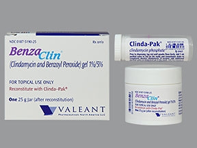 Aventis Pharmaceuticals  00187519025 BenzaClin Clindamycin Phosphate / Benzoyl Peroxide 1% - 5% Gel Jar 25 Gram