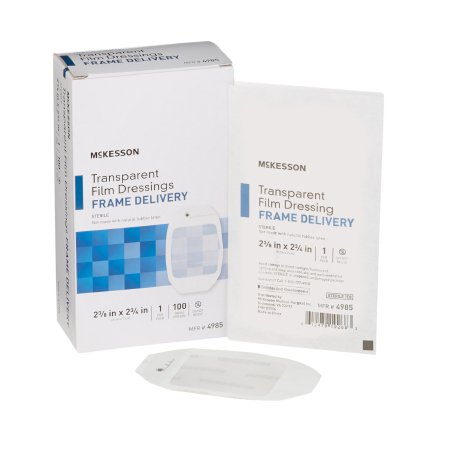 McKesson Brand 4985 Transparent Film Dressing McKesson 2-3/8 X 2-3/4 Inch Frame Style Delivery Octagon Sterile