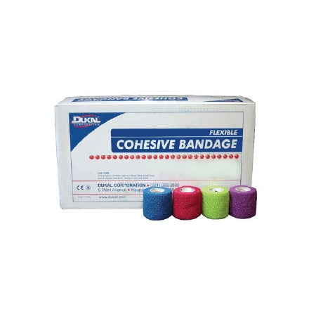 Dukal  8025DB Cohesive Bandage Dukal 2 Inch X 5 Yard Self-Adherent Closure Dark Blue NonSterile Standard Compression