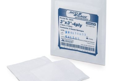 Medical Action Industries  24230 Nonwoven Sponge Acti-Gauze 2 X 2 Inch 2 per Pouch Sterile 4-Ply Square