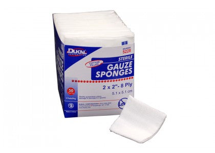 Dukal  2283 Gauze Sponge Dukal 2 X 2 Inch 200 per Bag Sterile 8-Ply Square