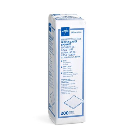 Medline  NON25208 Gauze Sponge 2 X 2 Inch 200 per Pack NonSterile 8-Ply Square