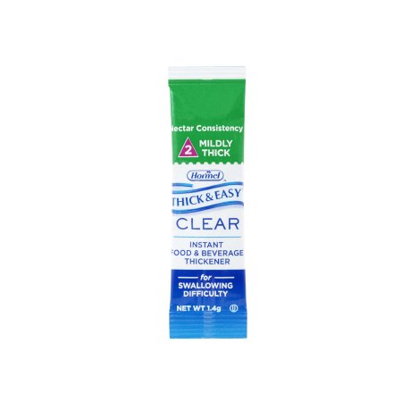 Hormel Food Sales 72451 Food and Beverage Thickener Thick & Easy Clear 1.4 Gram Individual Packet Unflavored Powder IDDSI Level 2 Mildly Thick