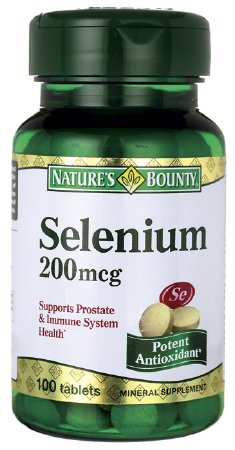 US Nutrition  74312003201 Mineral Supplement Nature's Bounty Selenium 200 mcg Strength Tablet 100 per Bottle