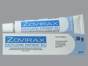 Valeant Pharmaceuticals  00187099395 Zovirax Acyclovir 5% Ointment Tube 30 Gram