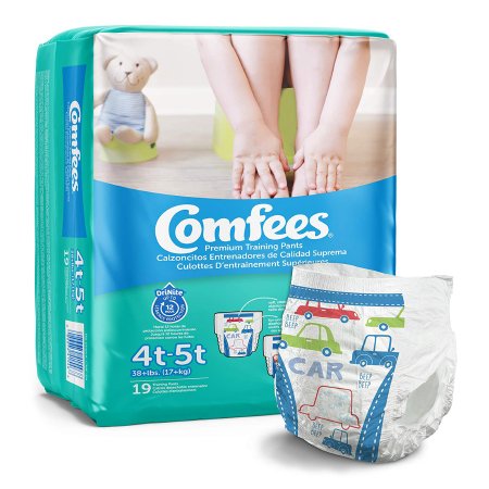 Attends Healthcare Products CMF-B4 Male Toddler Training Pants Comfees Pull On with Tear Away Seams Size 4T to 5T Disposable Moderate Absorbency