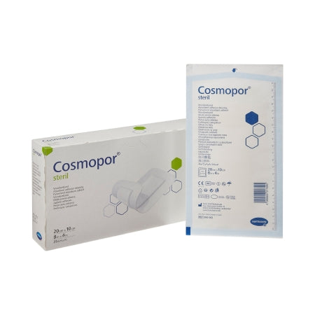 Hartmann  900812 Adhesive Dressing Cosmopor 4 X 8 Inch Nonwoven Rectangle White Sterile