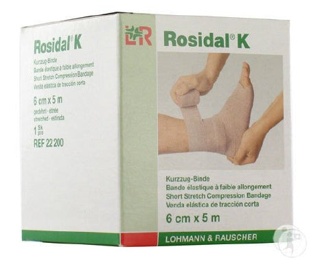 Lohmann & Rauscher  22200 Compression Bandage Rosidal K 2-2/5 Inch X 5-1/2 Yard Clip Detached Closure Tan NonSterile High Compression