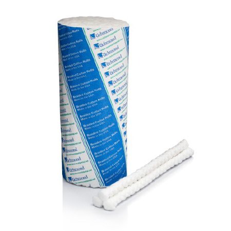 Richmond Dental Company  201205 Cotton Dental Roll 1/2 X 6 Inch 100 per Pack NonSterile Roll Shape