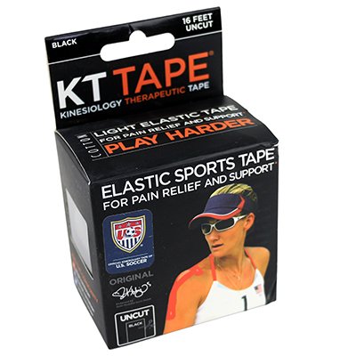 Fabrication Enterprises  25-3416 Kinesiology Tape KT Tape Classic Black 2 Inch X 5-1/2 Yard Cotton / Elastic NonSterile