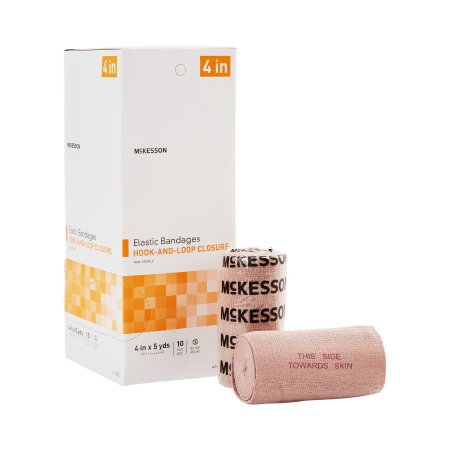 McKesson Brand 054 Elastic Bandage McKesson 4 Inch X 5 Yard Hook and Loop Closure Tan NonSterile Standard Compression