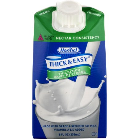 Hormel Food Sales 24739 Thickened Beverage Thick & Easy Dairy 8 oz. Carton Milk Flavor Liquid IDDSI Level 2 Mildly Thick