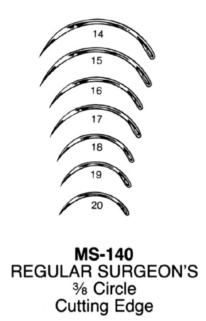 Integra Lifesciences  MS140-17 Reverse Cutting Suture Needle Integra Miltex 19 mm Length Regular Surgeon's Type Size 17 Needle