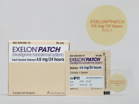 Novartis  00078050115 Exelon Rivastigmine 4.6 mg Patch Carton 30 Patches