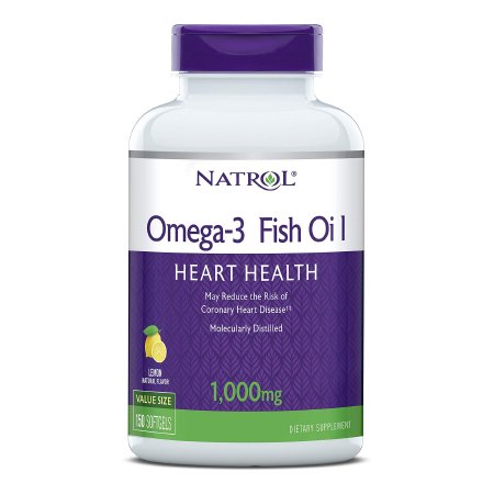 Natrol Inc  04746904040 Omega 3 Supplement Natrol Omega 3 Fish Oil 1000 mg Strength Softgel 150 per Bottle