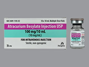 Pfizer  00409110502 Atracurium Besylate 10 mg / mL Injection Multiple-Dose Vial 10 mL