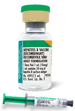 Merck  00006409402 Recombivax HB Hepatitis B Vaccine Indicated for People 11 to 15 Years of Age, and People 20 Years of Age and Older 10 mcg / mL Injection Prefilled Syringe 1 mL