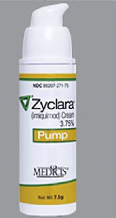 Valeant Pharmaceuticals  99207027175 Zyclara Imiquimod 3.75% Cream Pump Bottle 7.5 Gram