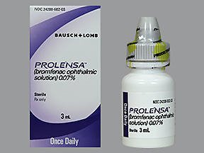 Valeant Pharmaceuticals  24208060203 Prolensa Bromfenac Sodium 0.07% Drops Dropper Bottle 3 mL