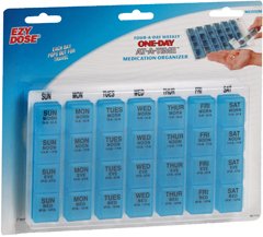 Apothecary Products  67124 Pill Organizer One-Day-At-A-Time Medium 7 Day 4 Dose