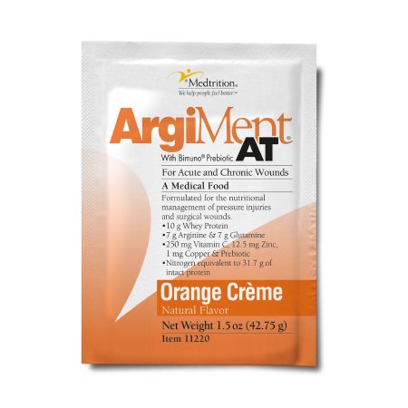 Medtrition/National Nutrition 11220 Oral Supplement ArgiMent AT Orange Crème Flavor Powder 1.5 oz. Individual Packet