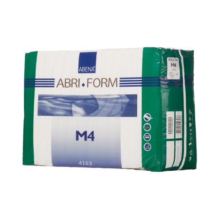 Abena North America 4163 Unisex Adult Incontinence Brief Abri-Form Comfort M4 Medium Disposable Heavy Absorbency