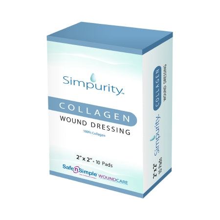 Safe N Simple  SNS50002 Collagen Dressing Simpurity 2 X 2 Inch Square