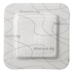 Coloplast  39638 Silver Silicone Foam Dressing Biatain Silicone Ag 5 X 5 Inch Square Sterile