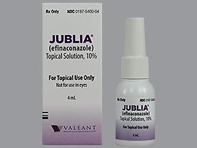 Valeant Pharmaceuticals  00187540004 Jublia Efinaconazole 10% Solution Bottle 4 mL